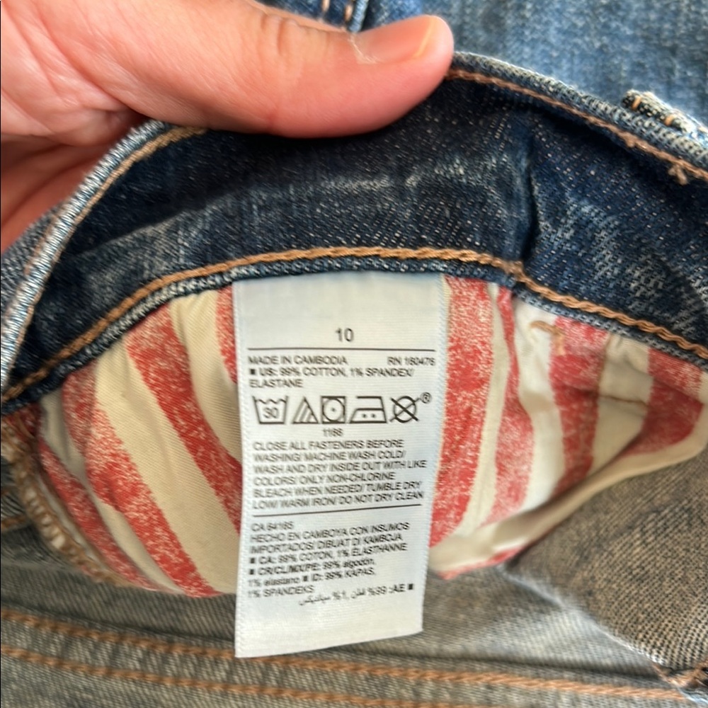 Old Navy Flag Denim Distressed Women Shorts NWOT - Picture 3 of 5